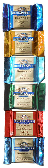 Ghirardelli Squares taste and look tantalizing