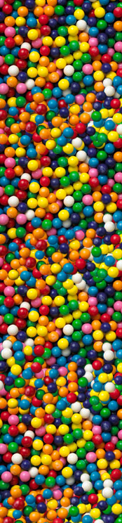 thousands of gumballs